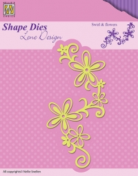 Billede: skæreskabelon blomsterranke, LENE DESIGN SHAPE DIE SDL028, nellie snellen, førpris kr. 56,00, nupris