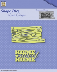 Billede: skære/prægeskabelon home sweet home skilt, NS LENE DESIGN SHAPE DIE SDL035, førpris kr. 46,00, nupris