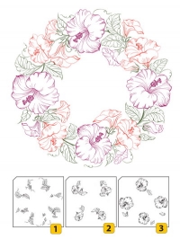 Billede: Nellie Snellen Stempel “Layered Stamps - Flower Wreath-1, førpris kr. 90,00, nupris