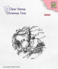 Billede: NS Clearstamp “Snowy Christmas Scene