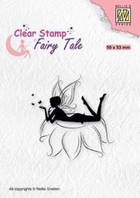 Billede: NS Clearstamp “Elf laying on flower