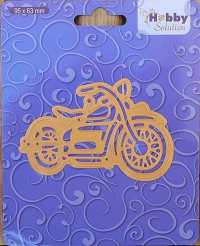 Billede: skære/prægeskabelon motorcykel, NS Hobby Solution Dies “HSFD001”, 96x63mm, førpris kr. 44,- nupris