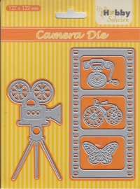 Billede: skæreskabelon filmfremviser med tilbehør, NS HOBBY SOLUTION DIES “HSDJ024”, 127x132mm, førpris kr. 108,-, nupris