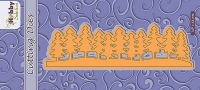 Billede: skæreskabelon kant af grantræer, NS HOBBY SOLUTION DIES “Pinetree Border” HSFD027, 149x44mm, førpris kr. 54,-, nupris