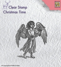 Billede: Nellie Snellen Clearstamps “Angel with lantern” CT021, 52x62mm, førpris kr. 28,- nupris