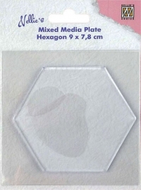 Billede: NELLIE SNELLEN MIXED MEDIA PLATE NMMP008, hexagon, 90x78mm