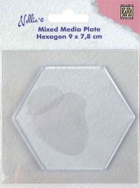 Billede: NELLIE SNELLEN MIXED MEDIA PLATE NMMP008, hexagon, 90x78mm