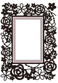 Billede: embossingfolder med udskæring, NS Hobby Solution Embossing + Cut Folder HSEFD004, 106x150mm, førpris kr. 44,00, nupris