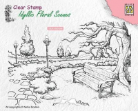 Billede: Nellie Snellen Clearstamps “Wintery Park with bench” IFS016, 138x95mm, førpris kr. 40,- nupris 