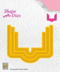 Billede: skæreskabelon NS SHAPE DIES “Rectangle pocket” SD161, 77x64mm