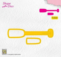 Billede: skæreskabelon tag, NS SHAPE DIES “Tag-1” SD173, 19x103 & 13x23mm