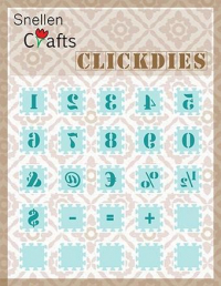 Billede: skæreskabelon tal og tegn på små brikker, der kan sættes sammen og skæres ud samtidig, NS Click Dies: Numbers & Punctuation Marks SCCD003, 1: 15x15mm, førpris kr. 72,- nupris
