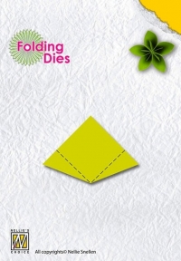 Billede: skæreskabelon lille foldeblomst, NS FOLDING DIES “Small Flower” NFD021, 48x34mm, førpris kr. 20,- nupris