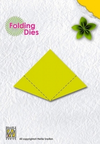Billede: skæreskabelon medium foldeblomst, NS FOLDING DIES “Medium Flower” NFD022, 66x47mm, førpris kr. 28,- nupris