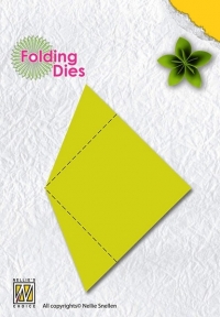 Billede: skæreskabelon stor foldeblomst, NS FOLDING DIES “Large Flower” NFD023, 85x60mm, førpris kr. 36,- nupris