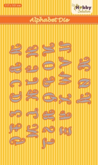 Billede: skæreskabelon alfabet, NS HOBBY SOLUTION DIES “Alphabet” HSDJ038, 117x101mm, førpris kr. 78,-, nupris