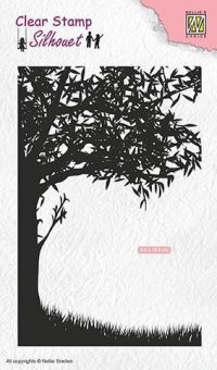 Billede: NS CLEARSTAMP “Scene with tree″ SIL048, 85x128mm, førpris kr. 42,- nupris