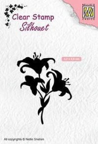 Billede: NS CLEARSTAMP “Lilies″ SIL052, 42x55mm, førpris kr. 18,- nupris  