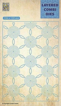 Billede: skæreskabelon NS Layered Combi Dies “Flower” LCDF003, 106x150mm, kan bruges sammen med p237691 og p237692