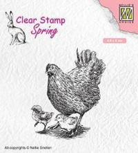 Billede: NS CLEARSTAMP “Mother hen with chicks