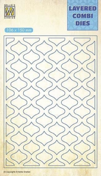 Billede: skæreskabelon NS Layered Combi Dies “Eastern Oval - A” LCDE001, 106x150mm