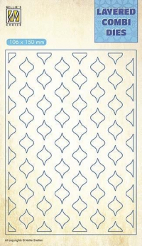 Billede: skæreskabelon NS Layered Combi Dies “Eastern Oval - B” LCDE002, 106x150mm