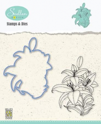 Billede: skæreskabelon og stempel, NS DIES & CLEARSTAMP 
