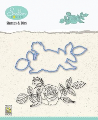 Billede: skæreskabelon og stempel, NS DIES & CLEARSTAMP 