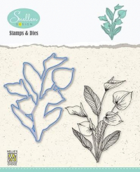 Billede: skæreskabelon og stempel, NS DIES & CLEARSTAMP 