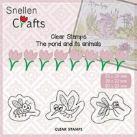 Billede: stempel 3 insekter til andedammen, NS CLEARSTAMP “Insects