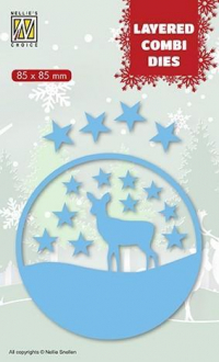 Billede: skæreskabelon NS Layered Combi Dies “Christmas Deer - C