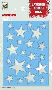 Billede: skæreskabelon NS Layered Combi Dies “Christmas Stars - A