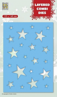 Billede: skæreskabelon NS Layered Combi Dies “Christmas Stars - B