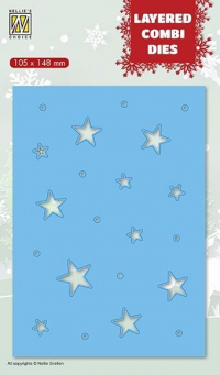 Billede: skæreskabelon Layered Combi Dies “Christmas Stars - C