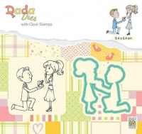 Billede: skæreskabelon og stempel, NS DADA DIES & CLEARSTAMP 