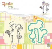 Billede: skæreskabelon og stempel, NS DADA DIES & CLEARSTAMP 