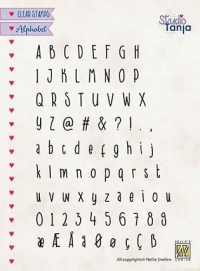 Billede: Nellie Snellen Clearstamp Alphabet ALCS005, A6, med Æ, Ø og Å, førpris kr. 46,- nupris