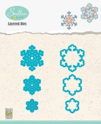Billede: skæreskabelon snefnug, NS Layered Dies “Snowflakes