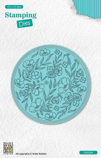 Billede: stempel/skæreskabelon rund blomstermønster, NS Stamping Dies 