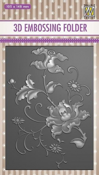 Billede: NS 3D Embossingfolder eksotisk blomst,105x148mm 