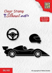 Billede: stempel formel 1 racer, Nellie Snellen Clearstamp