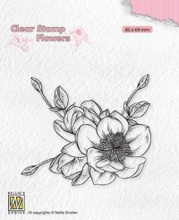 Billede: NS Clearstamp “Magnolia Flower″ FLO030, 80x69mm, magnolia