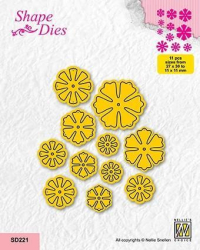 Billede: skæreskabelon 11 blomster, NS Shape dies 