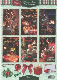 Billede: 6 billeder af juletræet med pynt, studio light