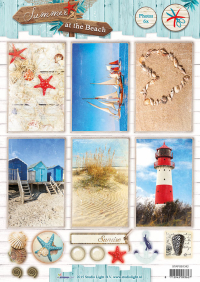 Billede: StudioLight Udstanset Ark Summer at the Beach, STAPSB1342, førpris kr. 10,- nupris