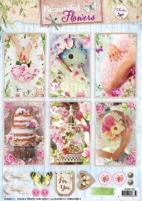 Billede: STUDIOLIGHT UDSTANSET ARK Beautiful Flowers, STAPBF1369, førpris kr. 10,- nupris