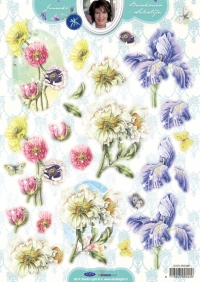 Billede: blomster Studio Light Udstanset 3D ark, easy jbs398