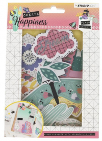 Billede: STUDIO LIGHT Die Cut Paper Set EASYCR647, 4x6 Background + 10x Photos + 30x Labels, matcher hele serien Happiness 
