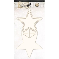 Billede:  STUDIO LIGHT CARD SHAPE STENCIL CARDSHAPEFF03, tegneskabelon stjernekort, førpris kr. 40,- nupris