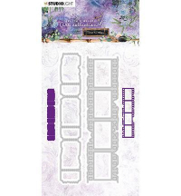 Billede: skæreskabelon billet og filmstrimmel, Studio Light Dies, JMA - Grunge Ticket & Film, STENCILJMA14, 63x132mm